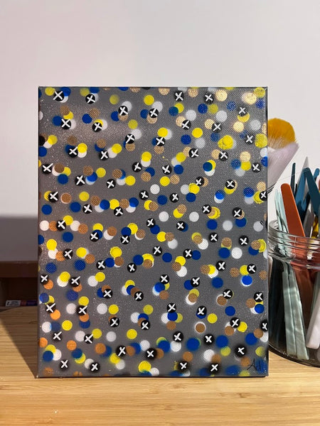 X's + O's- Mini Abstract Painting